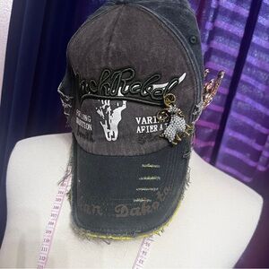 Western ladies TRUCKER hat. Junked up hand embellished